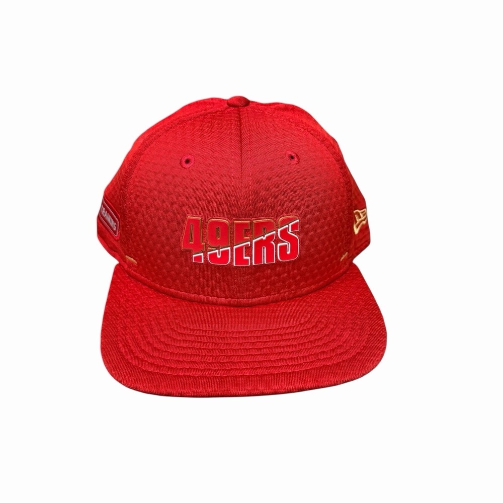 San Francisco 49ers New Era 9FIFTY Snapback Hat NFL Training Red Cap One Size